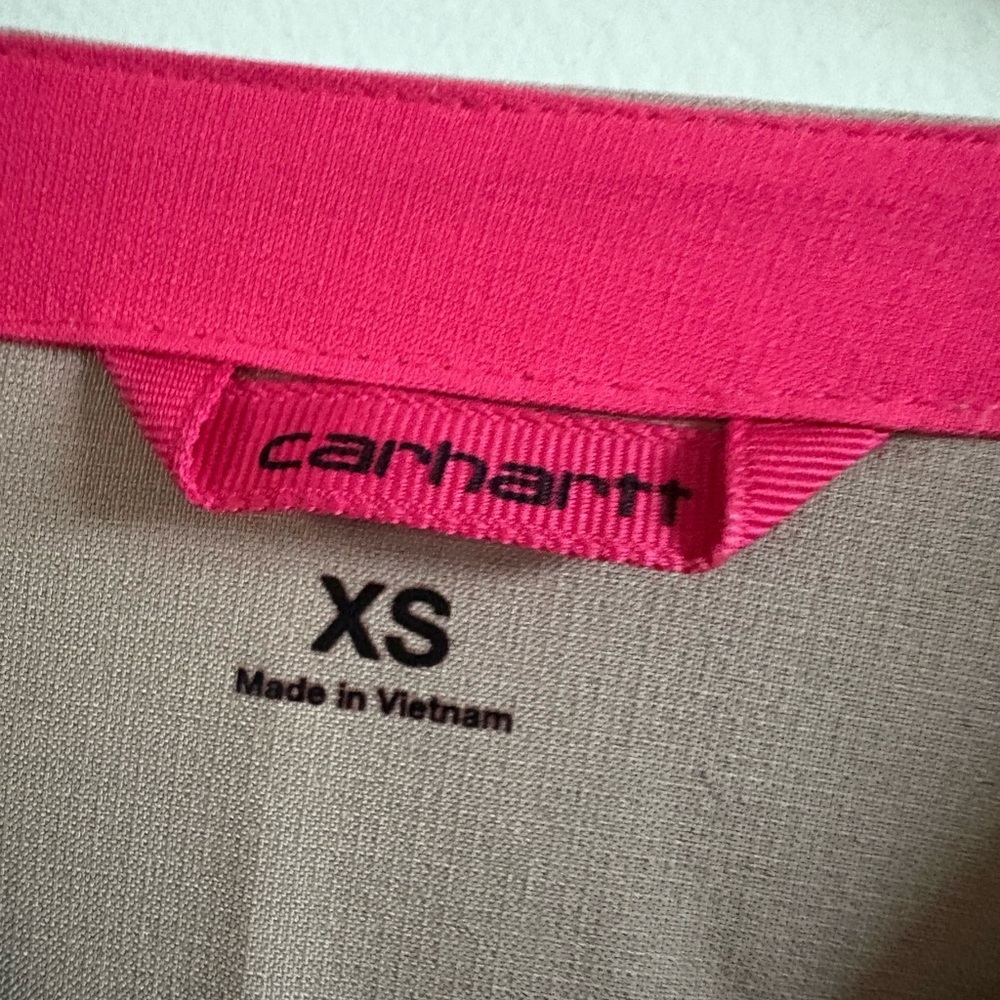 Carhartt Women's Tan V-Neck Short Sleeve Tee - Picture 4 of 4